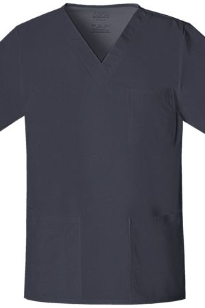 Unisex V-Neck Top in Pewter