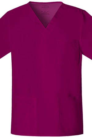Unisex V-Neck Top in Wine