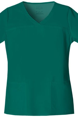 V-Neck Top in Hunter Green