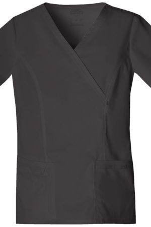 Mock Wrap Top in Black