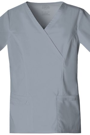 Mock Wrap Top in Grey