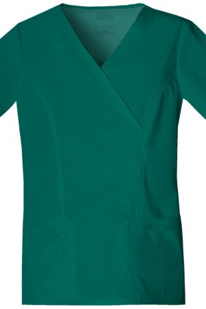 Mock Wrap Top in Hunter Green