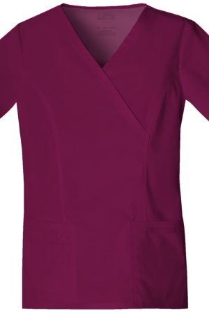 Mock Wrap Top in Wine