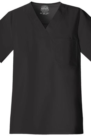 Men's Tuckable V-Neck Top in Black