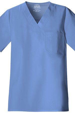 Men's Tuckable V-Neck Top in Ciel