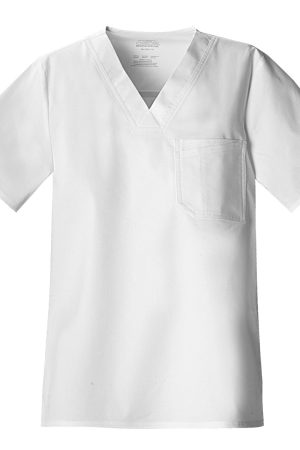 Men's Tuckable V-Neck Top in White