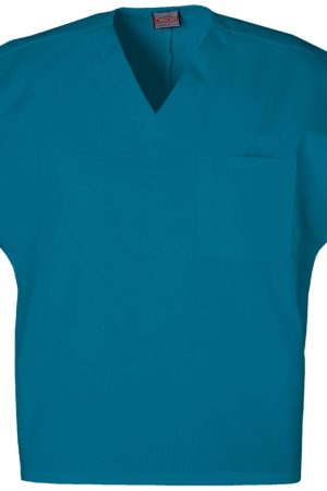 Unisex V-Neck Tunic in Caribbean Blue