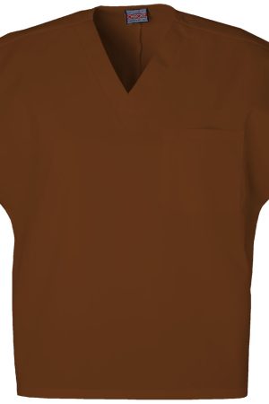 Unisex V-Neck Tunic in Chocolate
