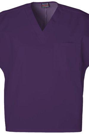 Unisex V-Neck Tunic in Eggplant