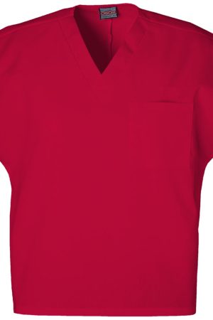 Unisex V-Neck Tunic in Red