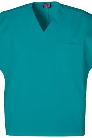 Unisex V-Neck Tunic in Teal Blue