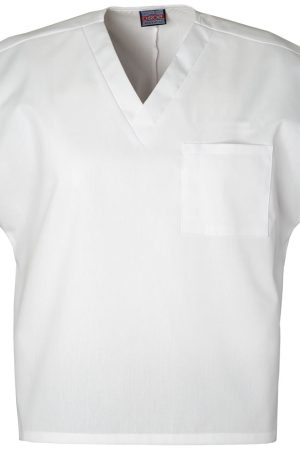 Unisex V-Neck Tunic in White