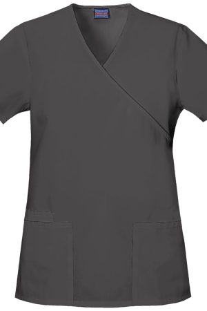 Mock Wrap Tunic in Black