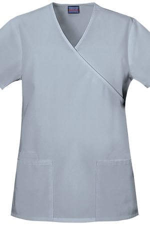 Mock Wrap Tunic in Grey