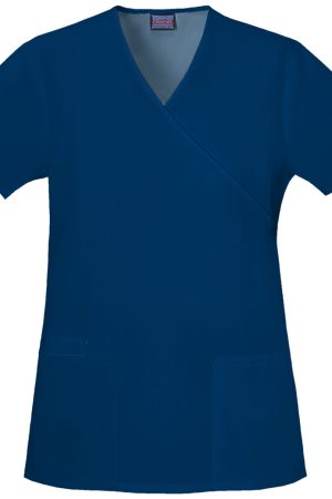 Mock Wrap Tunic in Navy