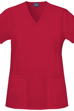 Mock Wrap Tunic in Red