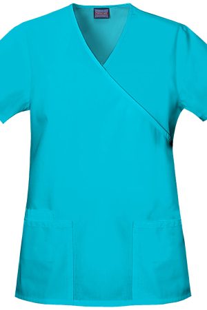Mock Wrap Tunic in Turquoise