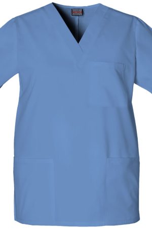 Unisex V-Neck Top in Ciel