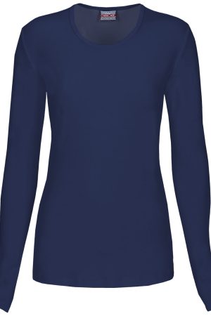 Long Sleeve Underscrub Knit Tee in Navy