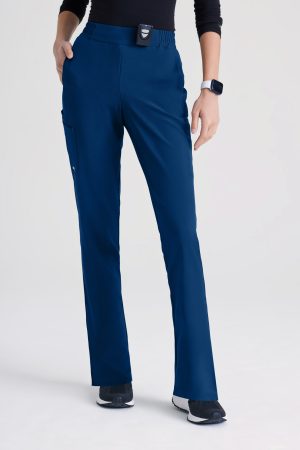 Grey's Anatomy Evolve 6 Pocket Tapered Leg Pant in Blue