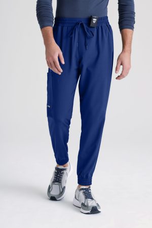 Grey's Anatomy Evolve 5 Pocket Elastic Waistband Jogger in Blue