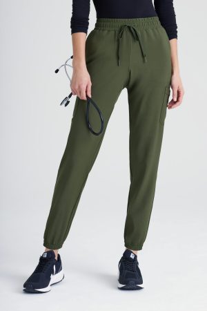 Grey's Anatomy Evolve 6 Pocket Double Cargo Pant in Green