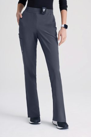 Grey's Anatomy Evolve 6 Pocket Tapered Leg Pant in Grey
