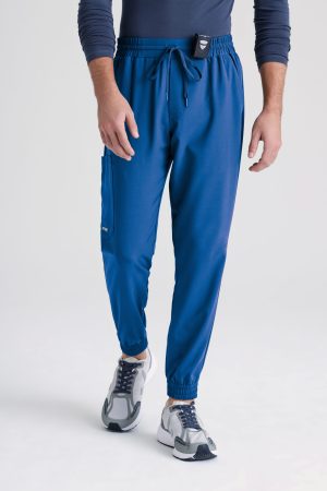 Grey's Anatomy Evolve 5 Pocket Elastic Waistband Jogger in Blue