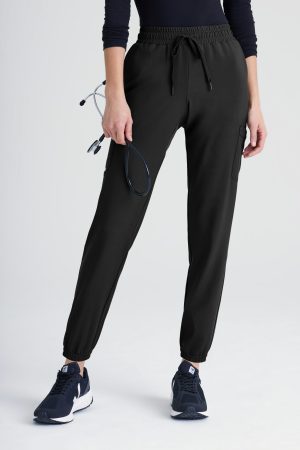 Grey's Anatomy Evolve 6 Pocket Double Cargo Pant in Black