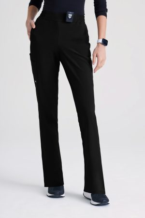 Grey's Anatomy Evolve 6 Pocket Tapered Leg Pant in Black