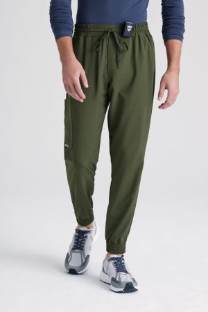 Grey's Anatomy Evolve 5 Pocket Elastic Waistband Jogger in Green